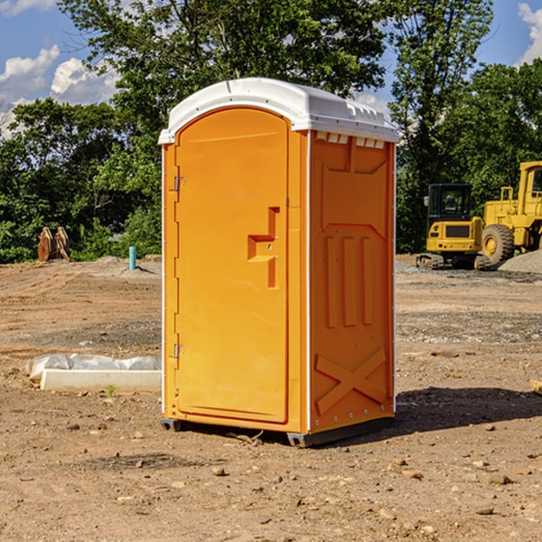 how often are the porta potties cleaned and serviced during a rental period in Cambridge KY